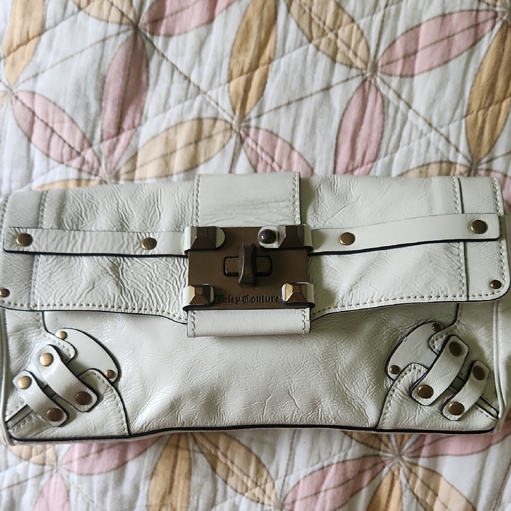 Vintage Juicy Couture White Patent Leather Clutch